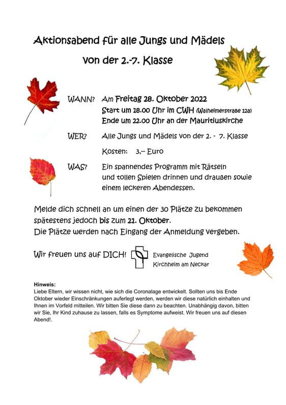 Einladung anklicken, um als PDF zu laden