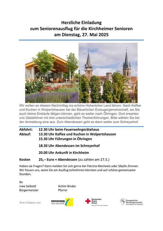 Seniorenausflug Mai 2025